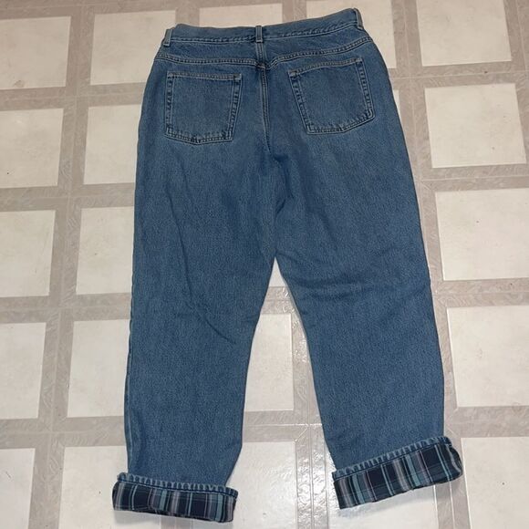 EUC L.L. BEAN ORIGINAL FIT FLANNEL-LINED VINTAGE JEANS SIZE 16 - Picture 4 of 7